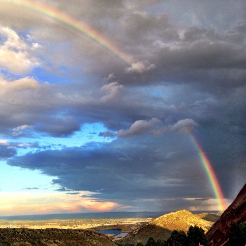 rainbow over morrison colorado