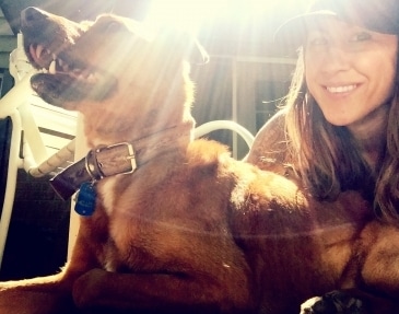 boulder acupuncturist caitlin gordon with her dog Koa