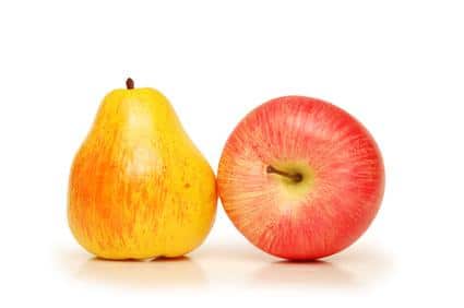 apples and pears are high in fructose 