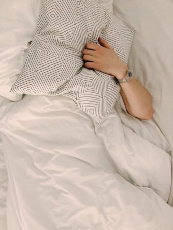 A Person Covered with Pillow