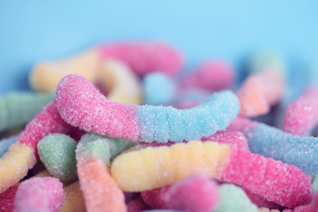 gummy worms as a euphemism for tapeworm